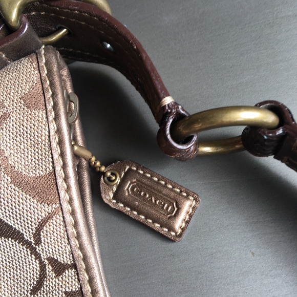 Coach Signature Shoulder Bag, Coach Fabric Bag - Picture 7 of 8
